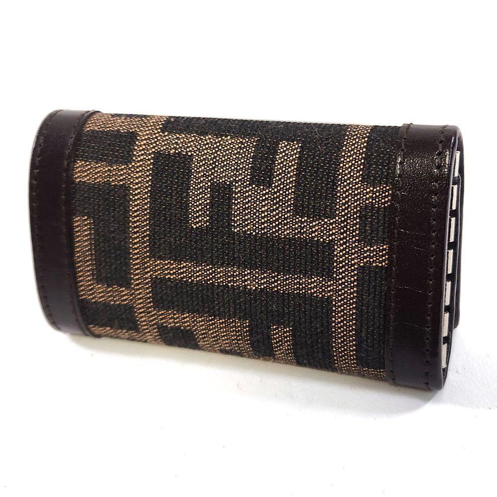 Fendi Zucca 6 Key Case Zucca Key Key Chain Canvas… - image 2